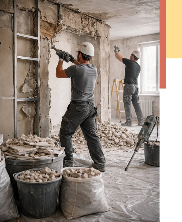 Демонтажные работы в Тутаеве от 2831 руб. — услуги и цена под ключ | ОТДЕЛОЧНИК-Ттв