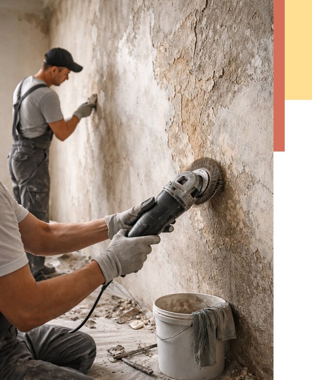 Снятие и удаление краски со стен в Тутаеве от 2202 руб. — ОТДЕЛОЧНИК-Ттв