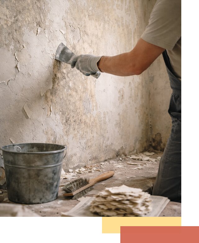 Удаление старой краски со стен в Тутаеве качественно и быстро