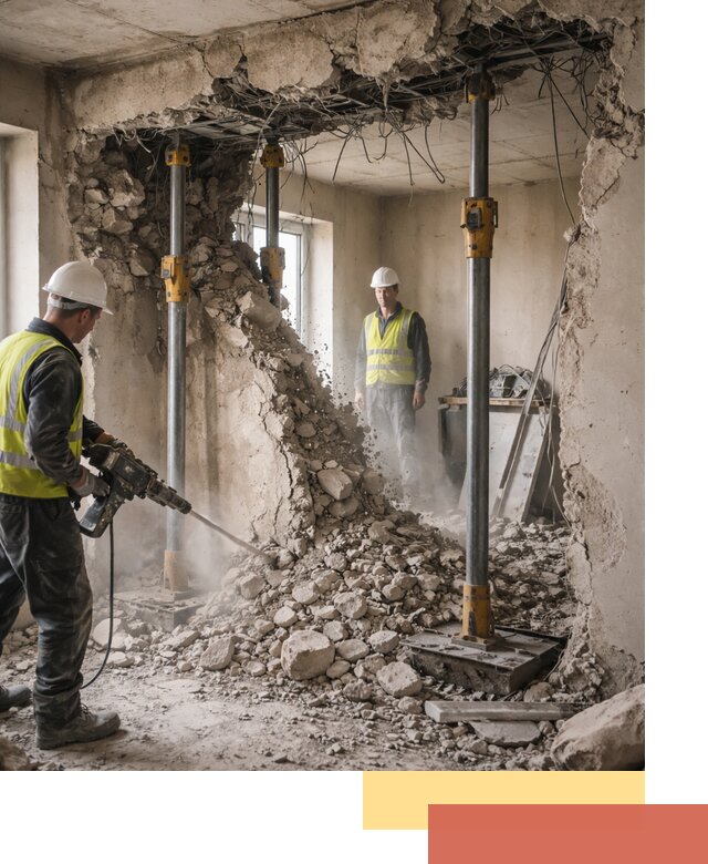 Снос несущих стен в Тутаеве с гарантией безопасности и качества