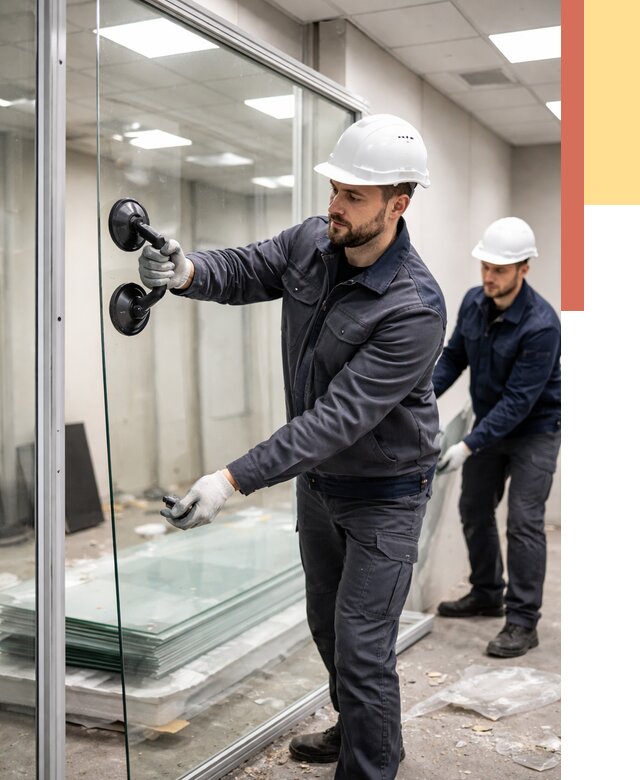 Демонтаж стеклянных перегородок в Тутаеве от 3355 руб. — быстро и недорого | ОТДЕЛОЧНИК-Ттв