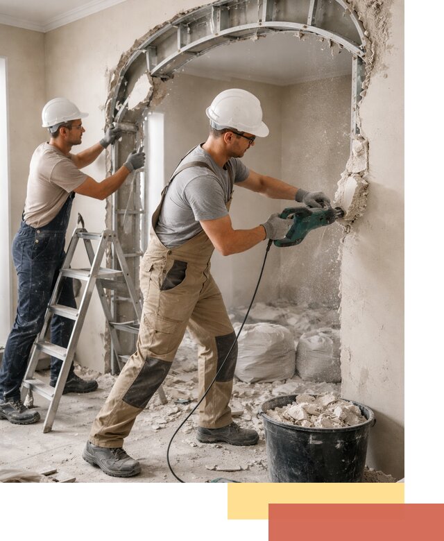 Демонтаж гипсокартонной арки в Тутаеве быстро и аккуратно