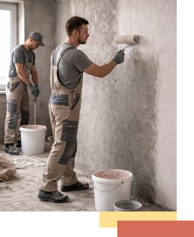 Нанесение бетоноконтакта на стены в Тутаеве для последующей отделки