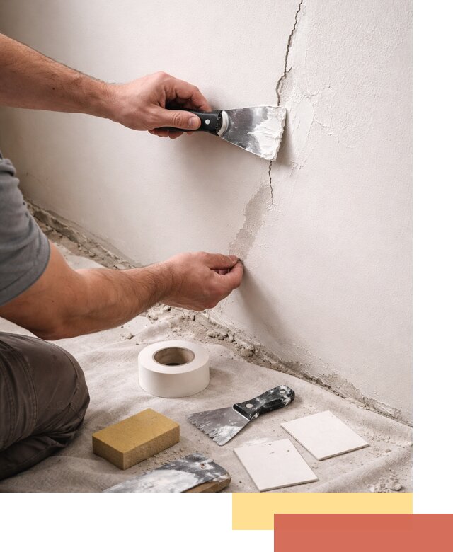 Заделка трещин и сколов в стенах и потолках в Тутаеве