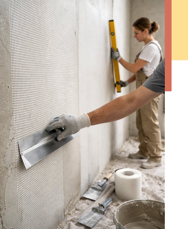 Армирование стен стеклосеткой в Тутаеве от 3355 руб. под ключ | ОТДЕЛОЧНИК-Ттв