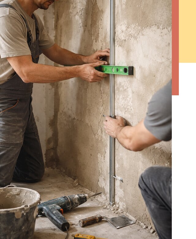 Установка штукатурных маяков в Тутаеве от 7339 руб. — быстро и недорого | ОТДЕЛОЧНИК-Ттв