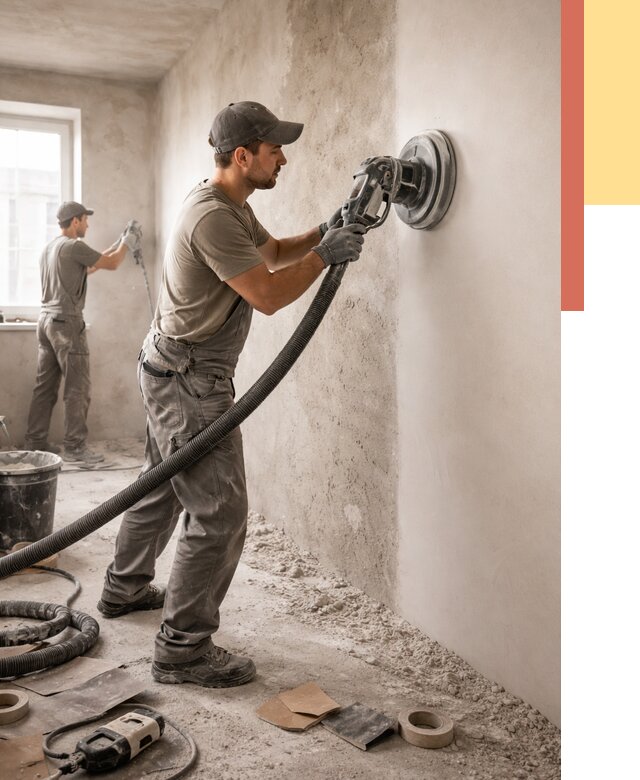 Шлифовка стен в Тутаеве от 1258 руб/м2 — быстро и недорого | ОТДЕЛОЧНИК-Ттв