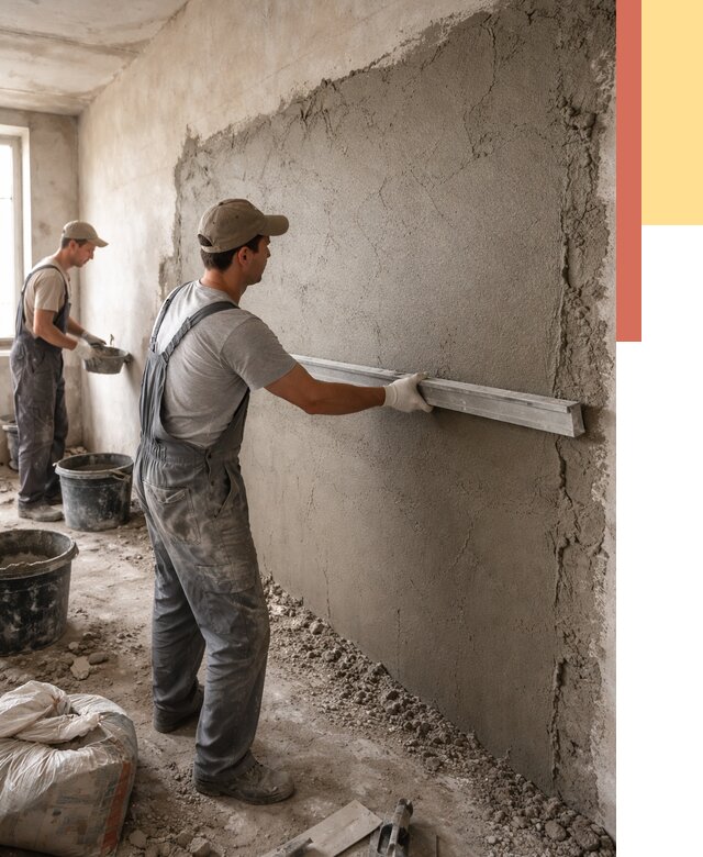 Цементная штукатурка стен в Тутаеве от 4718 руб/м2 — быстро и недорого | ОТДЕЛОЧНИК-Ттв