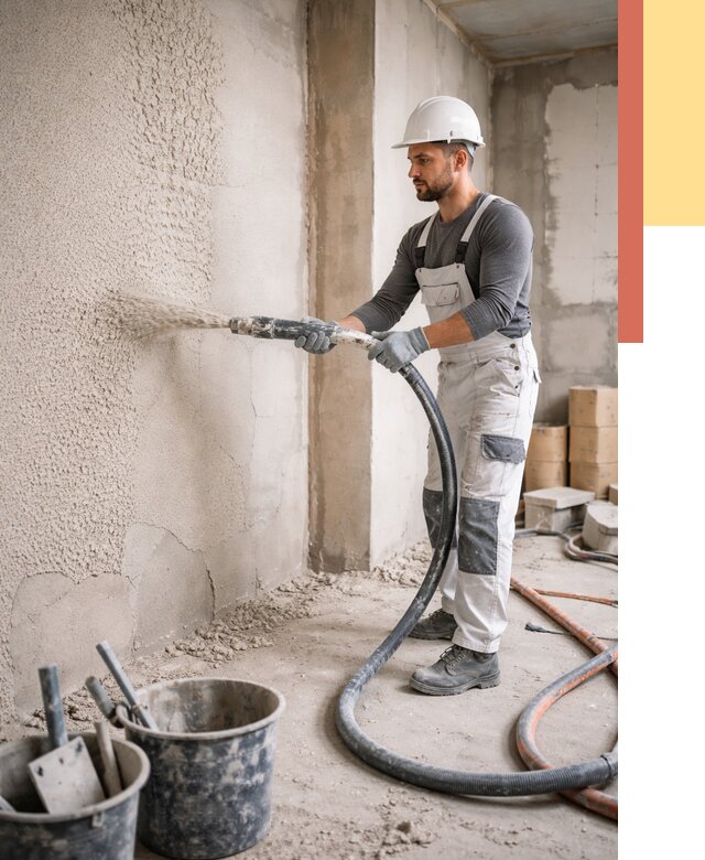 Машинная штукатурка стен в Тутаеве под ключ от 6815 руб./м2 | ОТДЕЛОЧНИК-Ттв