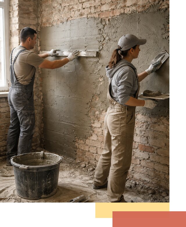 Штукатурка кирпичных стен в Тутаеве — качественно и надежно