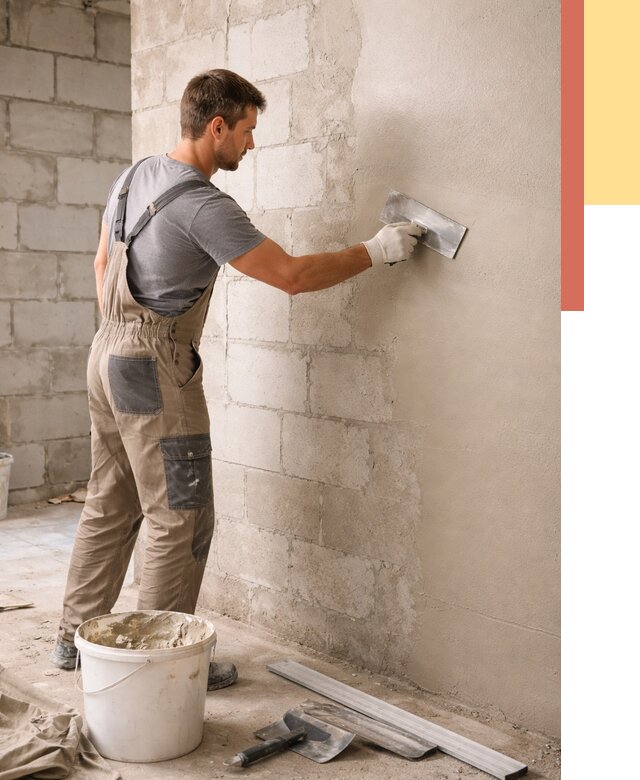 Штукатурка стен из газобетона в Тутаеве от 2202 руб./м2 — быстро и недорого | ОТДЕЛОЧНИК-Ттв