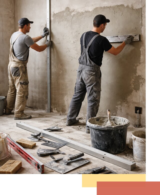 Профессиональная штукатурка стен под плитку в Тутаеве