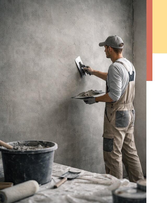 Декоративная штукатурка под бетон в Тутаеве от 2621 руб./м² — нанесение под ключ | ОТДЕЛОЧНИК-Ттв