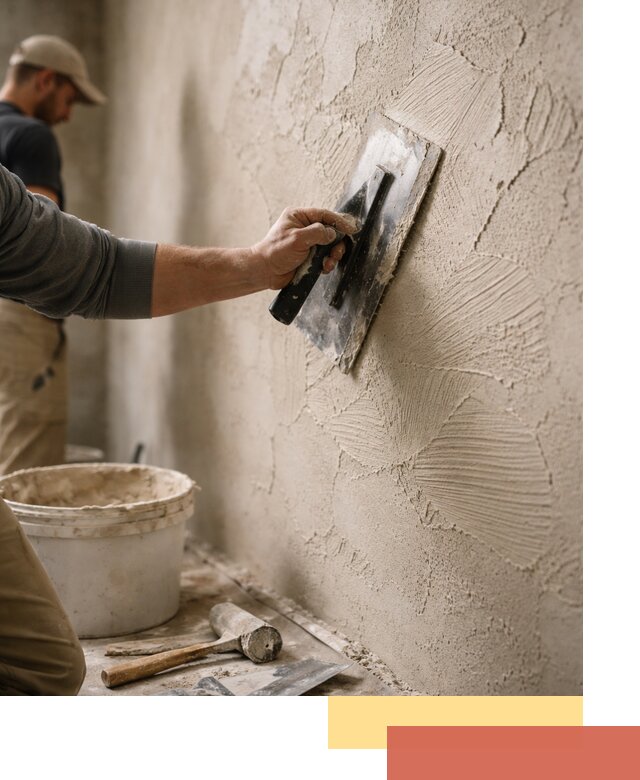 Фактурная штукатурка стен в Тутаеве — монтаж, отделка, реставрация