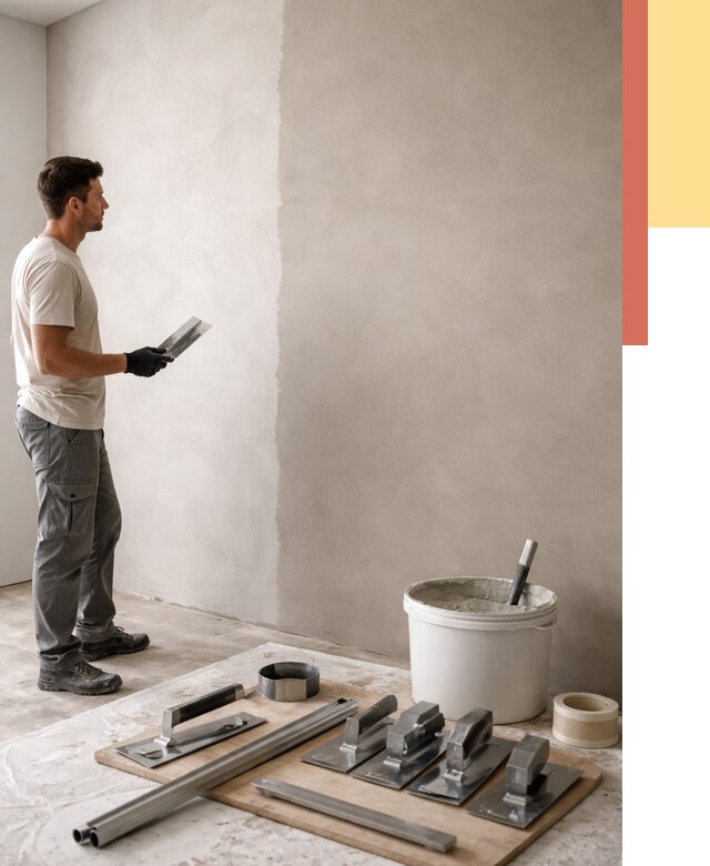 Нанесение микроцемента на стены в Тутаеве от 3355 руб./м2 под ключ | ОТДЕЛОЧНИК-Ттв