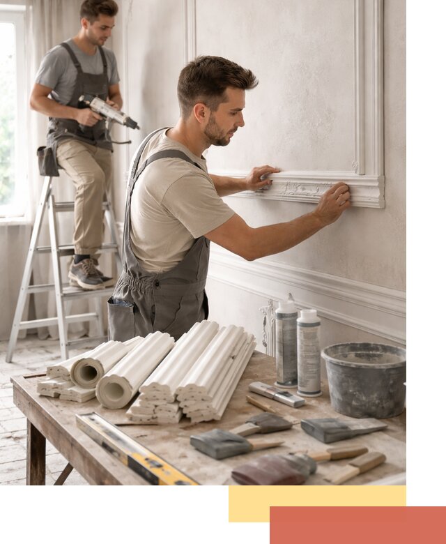 Монтаж лепнины на стены в Тутаеве профессионально и качественно