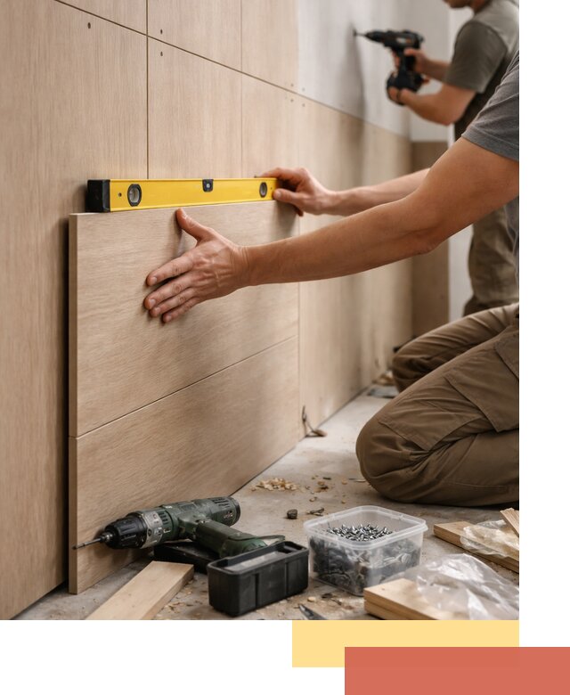 Профессиональный монтаж МДФ панелей на стены в Тутаеве