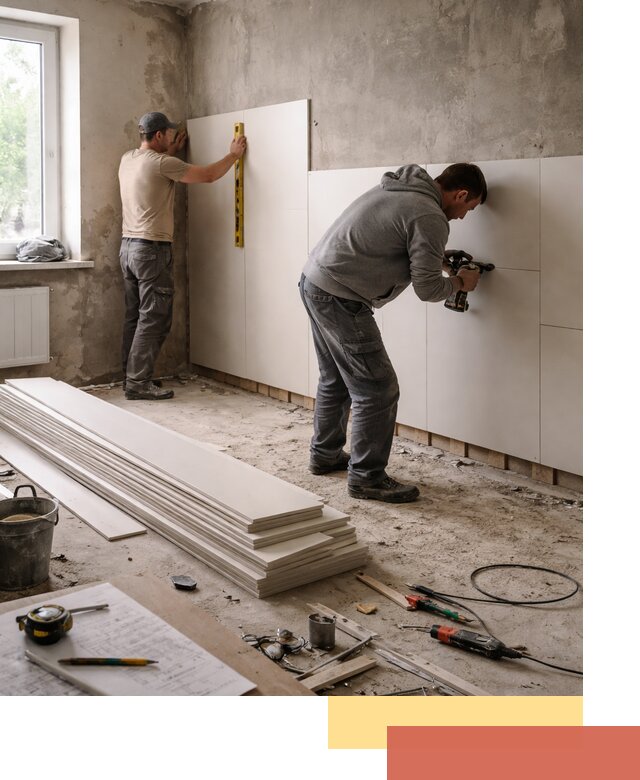 Монтаж ПВХ панелей на стены в Тутаеве качественно и быстро