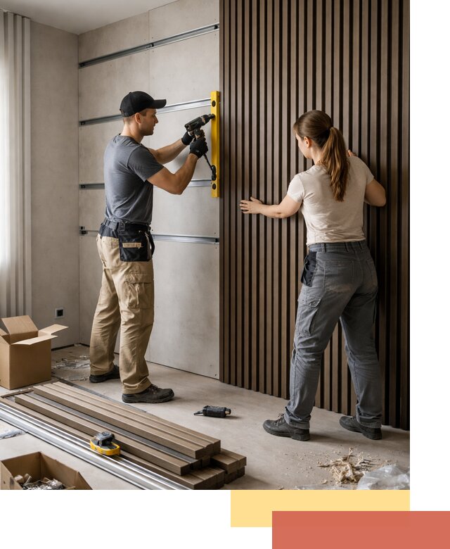 Монтаж реечных панелей на стены в Тутаеве