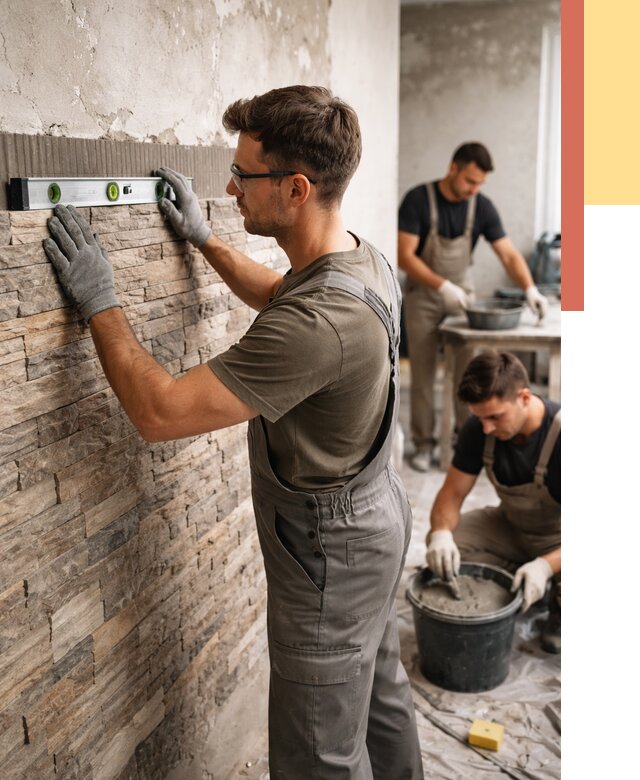 Монтаж искусственного камня в Тутаеве от 4718 руб. под ключ | ОТДЕЛОЧНИК-Ттв