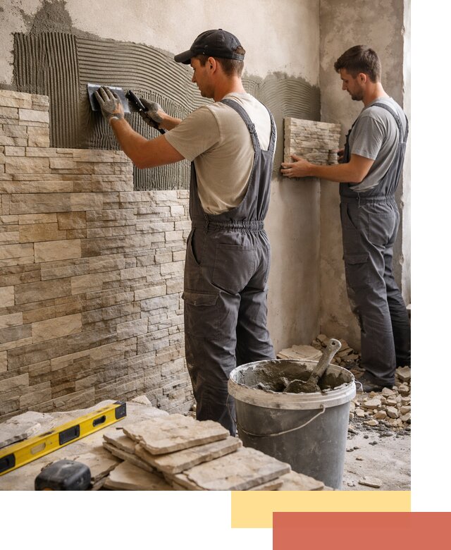 Монтаж искусственного камня в Тутаеве — облицовка стен и фасадов