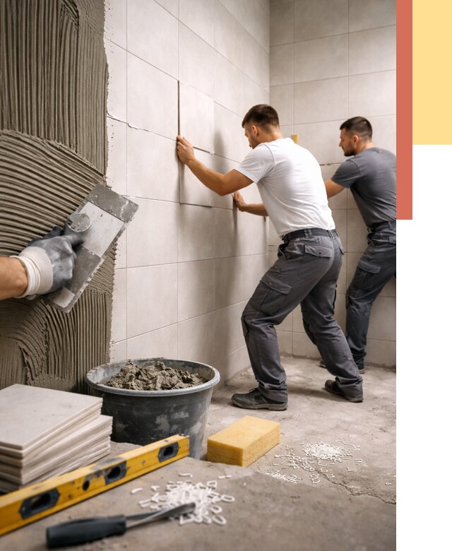 Укладка плитки на стены в Тутаеве от 891 руб. — качественно и недорого | ОТДЕЛОЧНИК-Ттв