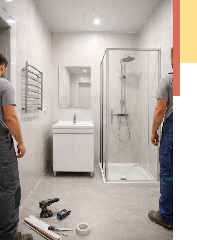 Отделка ванной комнаты панелями ПВХ в Тутаеве от 4718 руб. за м2 | ОТДЕЛОЧНИК-Ттв