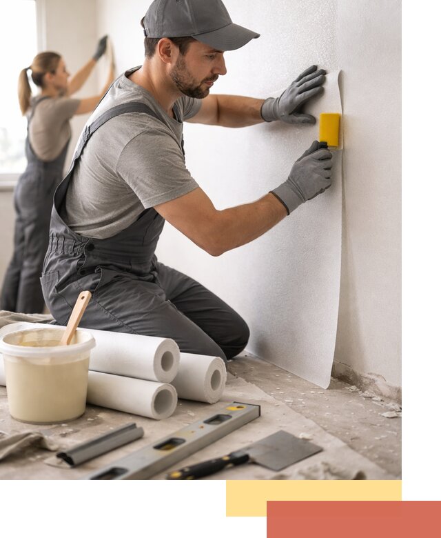 Поклейка стеклообоев профессионально в Тутаеве