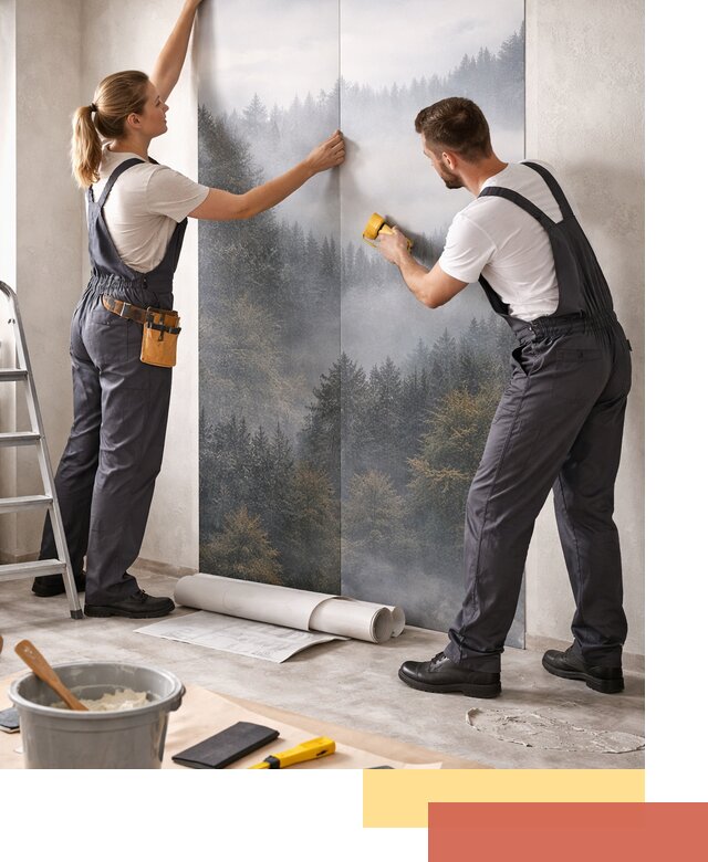 Поклейка фотообоев профессионально в Тутаеве под ключ