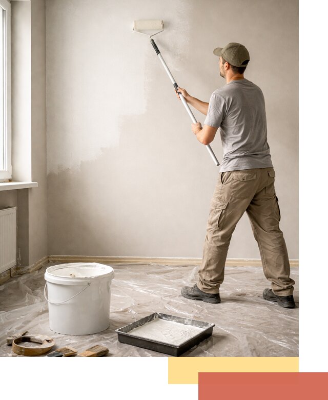 Покраска стен латексной краской в Тутаеве качественно и быстро