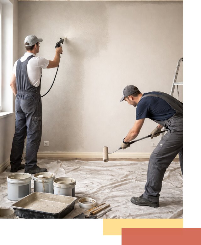 Покраска стен моющейся краской и защита поверхностей в Тутаеве