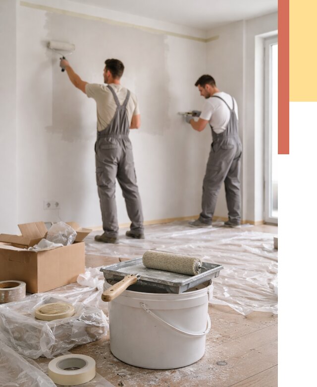 Покраска стен в квартире в Тутаеве от 2621 руб/м2 — быстро и недорого | ОТДЕЛОЧНИК-Ттв