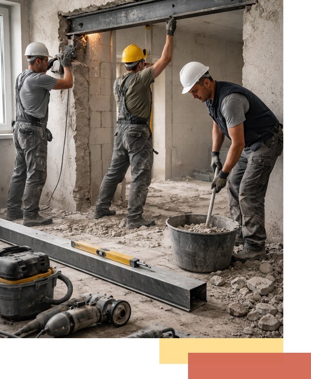 Создание проемов в стенах и несущих конструкциях в Тутаеве