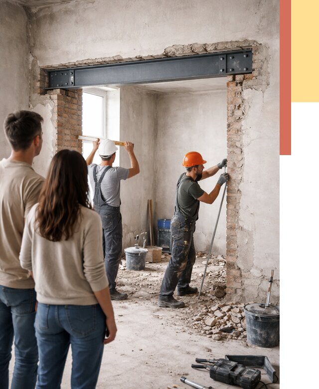 Усиление проема в стене в Тутаеве от 9960 руб. — усиление дверного проема металлоконструкцией | ОТДЕЛОЧНИК-Ттв