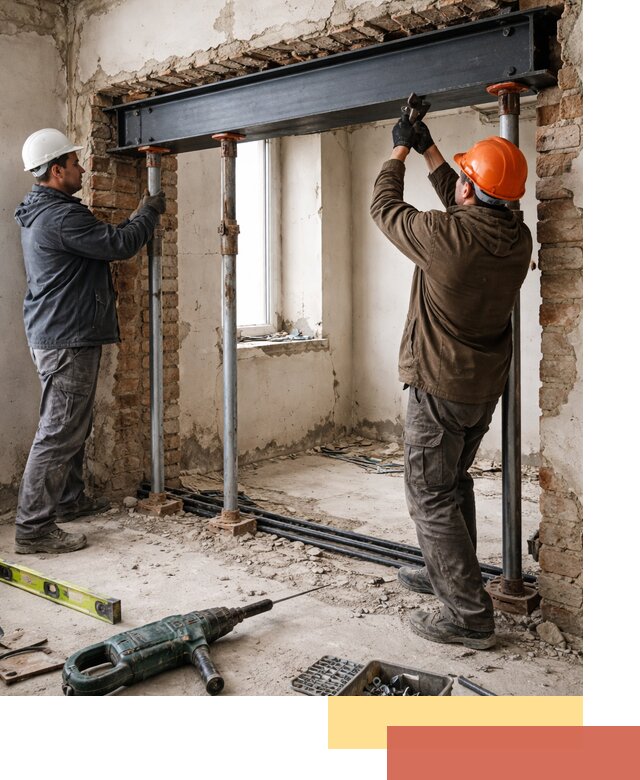 Усиление проема в стене в Тутаеве для расширения и безопасности