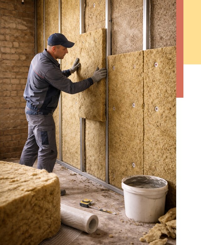 Утепление стен минватой в Тутаеве от 1415 руб./м2 — недорого и быстро | ОТДЕЛОЧНИК-Ттв