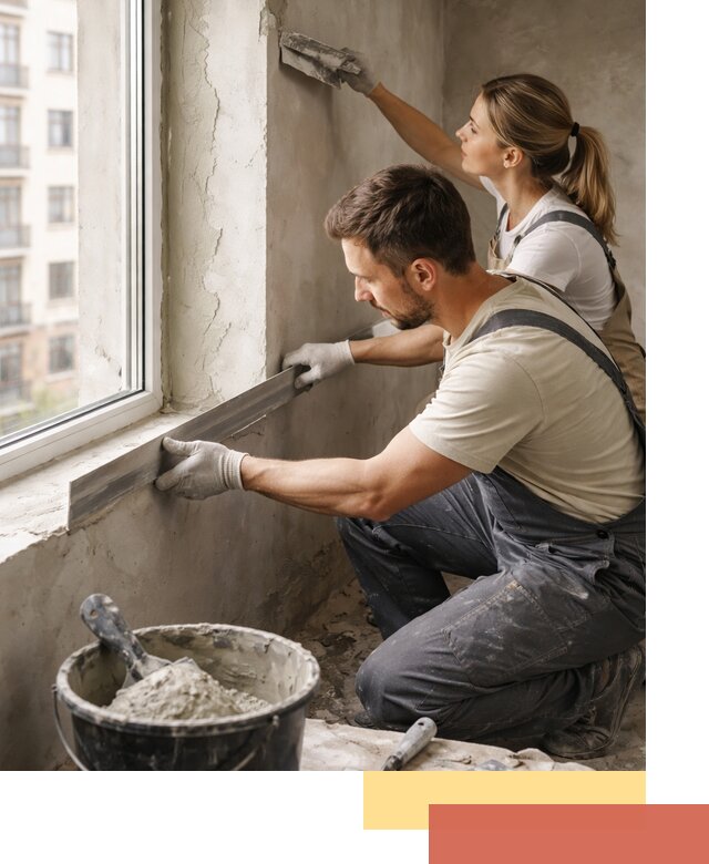 Штукатурка откосов дверей и окон профессионально в Тутаеве