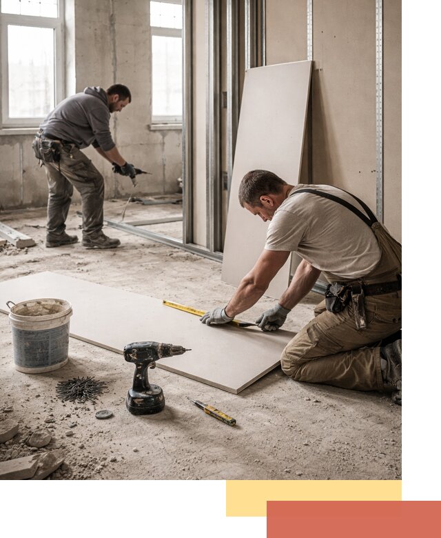 Кладка перегородок из ПГП под ключ в Тутаеве