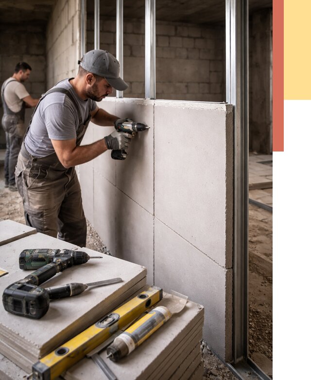 Кладка влагостойких перегородок ПГП в Тутаеве от 1258 руб. под ключ | ОТДЕЛОЧНИК-Ттв