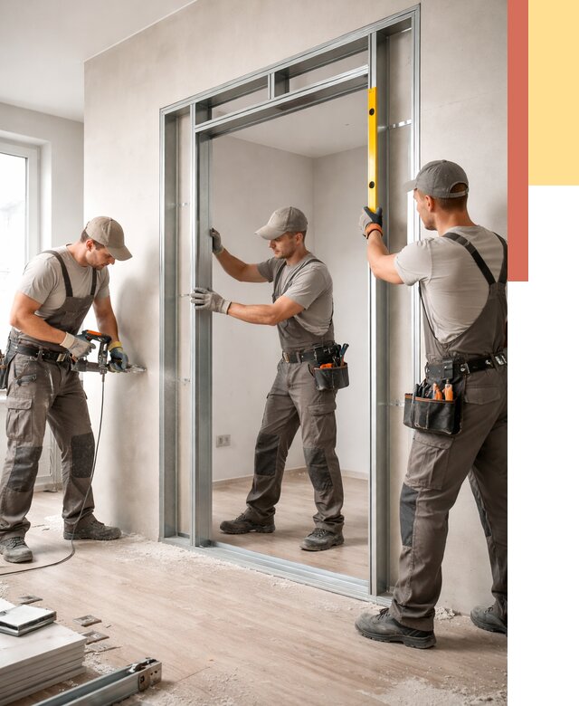 Устройство дверного проема в перегородке в Тутаеве от 4718 руб. под ключ | ОТДЕЛОЧНИК-Ттв