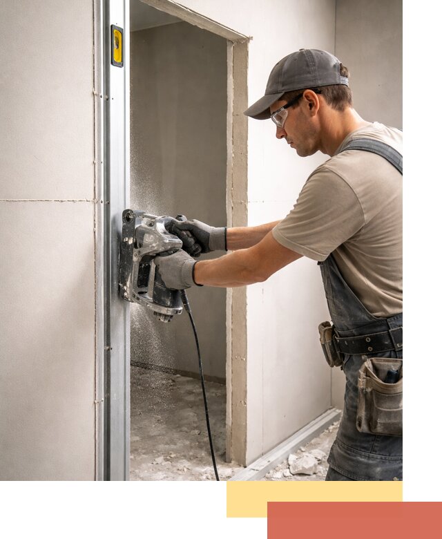 Устройство дверного проема в перегородке в Тутаеве