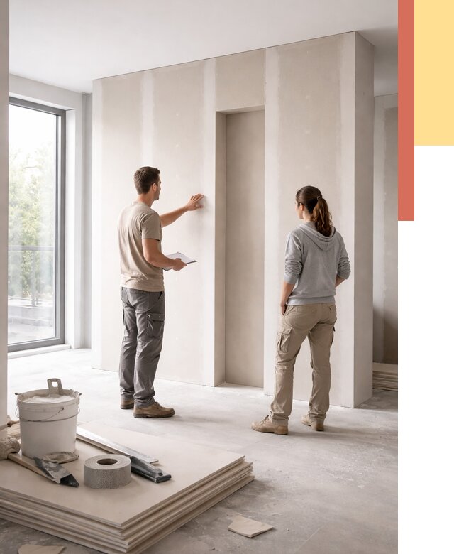 Зонирующая перегородка из гипсокартона в Тутаеве от 2936 руб. под ключ | ОТДЕЛОЧНИК-Ттв