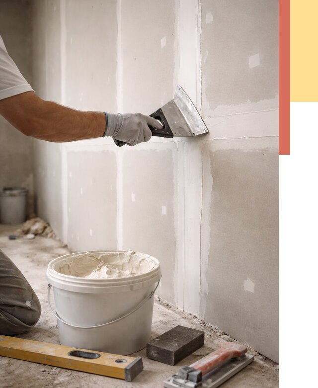 Шпаклевка перегородок из гипсокартона в Тутаеве от 2621 руб. — услуги ОТДЕЛОЧНИК-Ттв