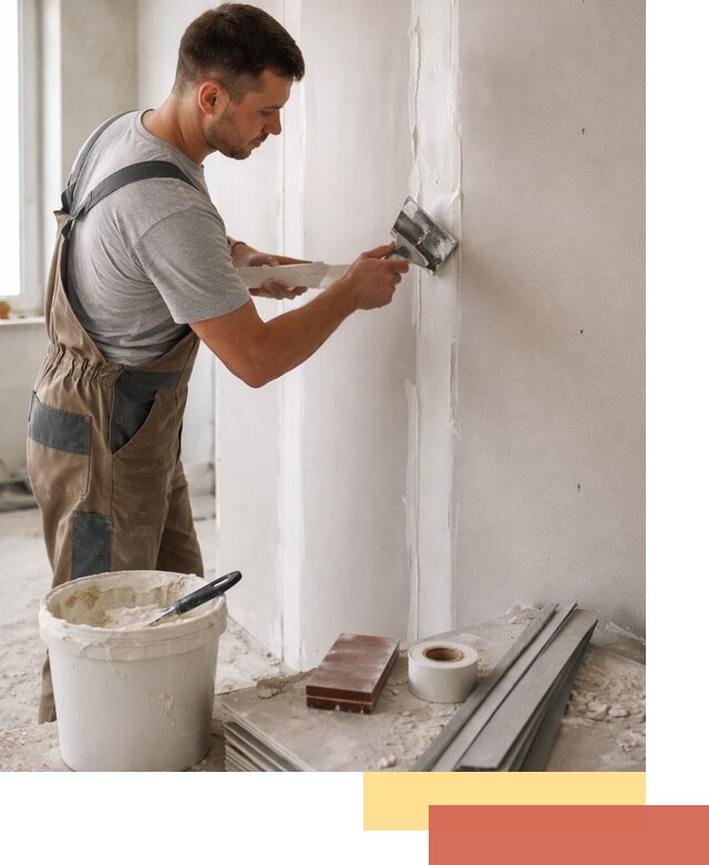 Шпаклевка перегородок из гипсокартона в Тутаеве качественно и быстро