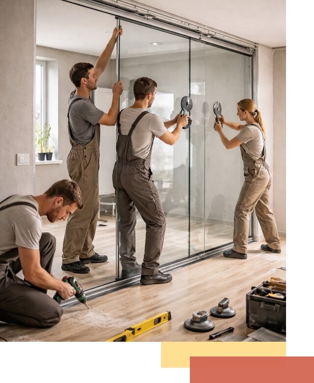 Изготовление стеклянных перегородок на заказ в Тутаеве