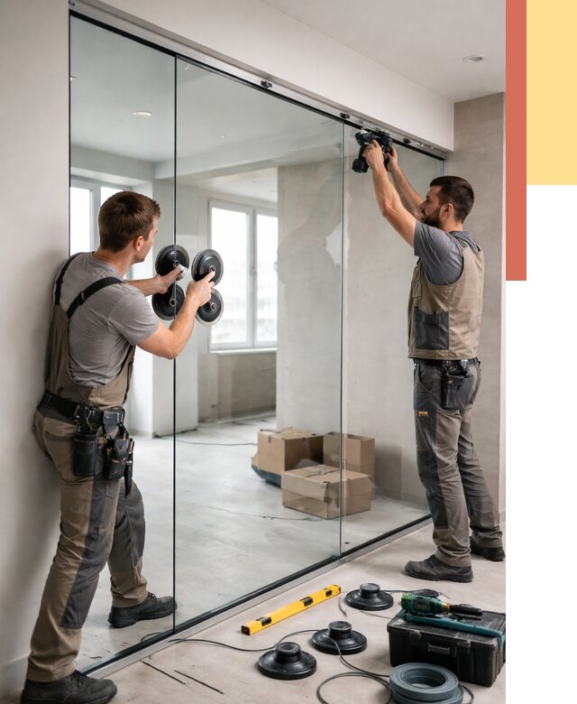 Монтаж стеклянных перегородок в Тутаеве от 6815 руб. | ОТДЕЛОЧНИК-Ттв