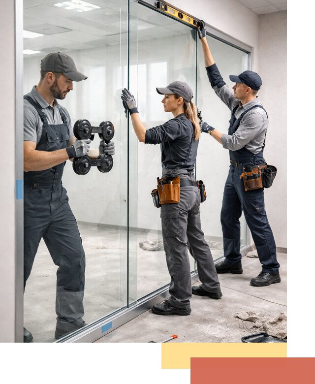 Профессиональный монтаж стеклянных перегородок в Тутаеве