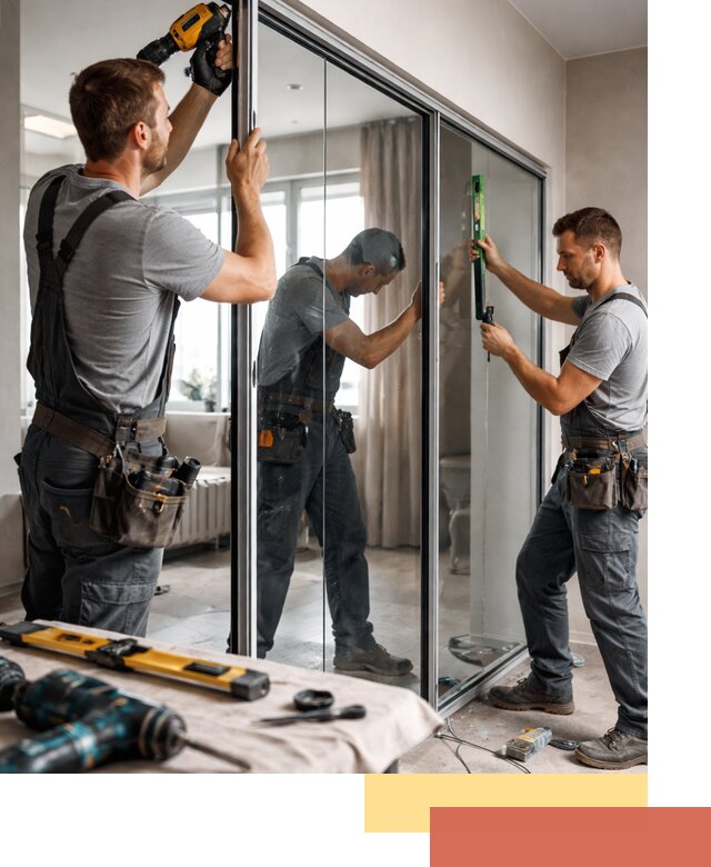 Каркасные стеклянные перегородки под ключ в Тутаеве