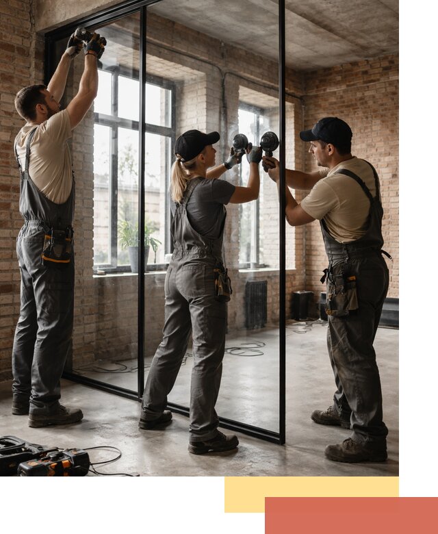 Стеклянные перегородки лофт — изготовление и монтаж в Тутаеве