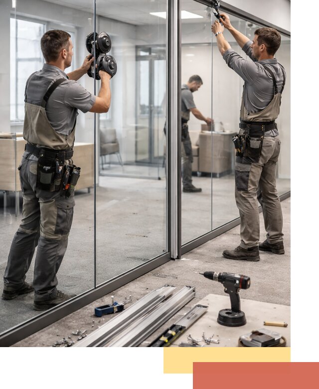 Стеклянные офисные перегородки под ключ в Тутаеве